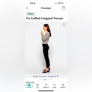 Tribal Cropped Cuffed Trousers